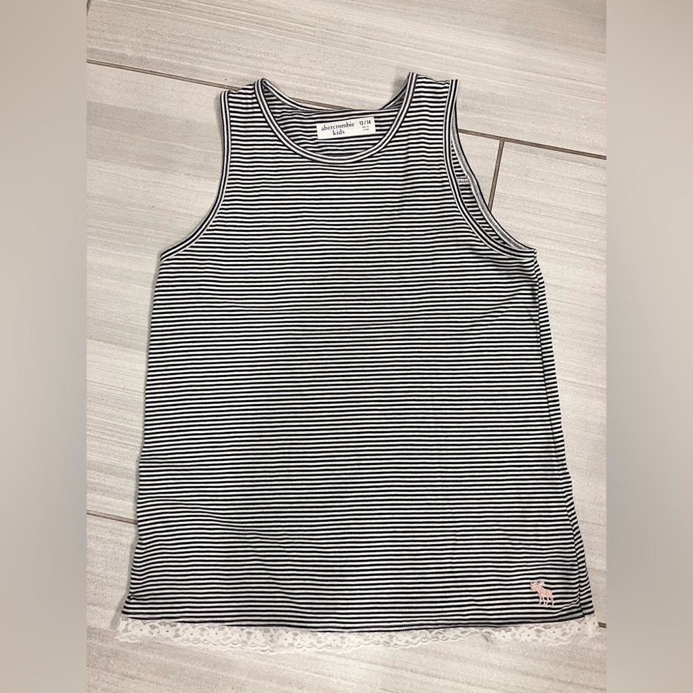 Abercrombie & Fitch Black and White Striped Tank